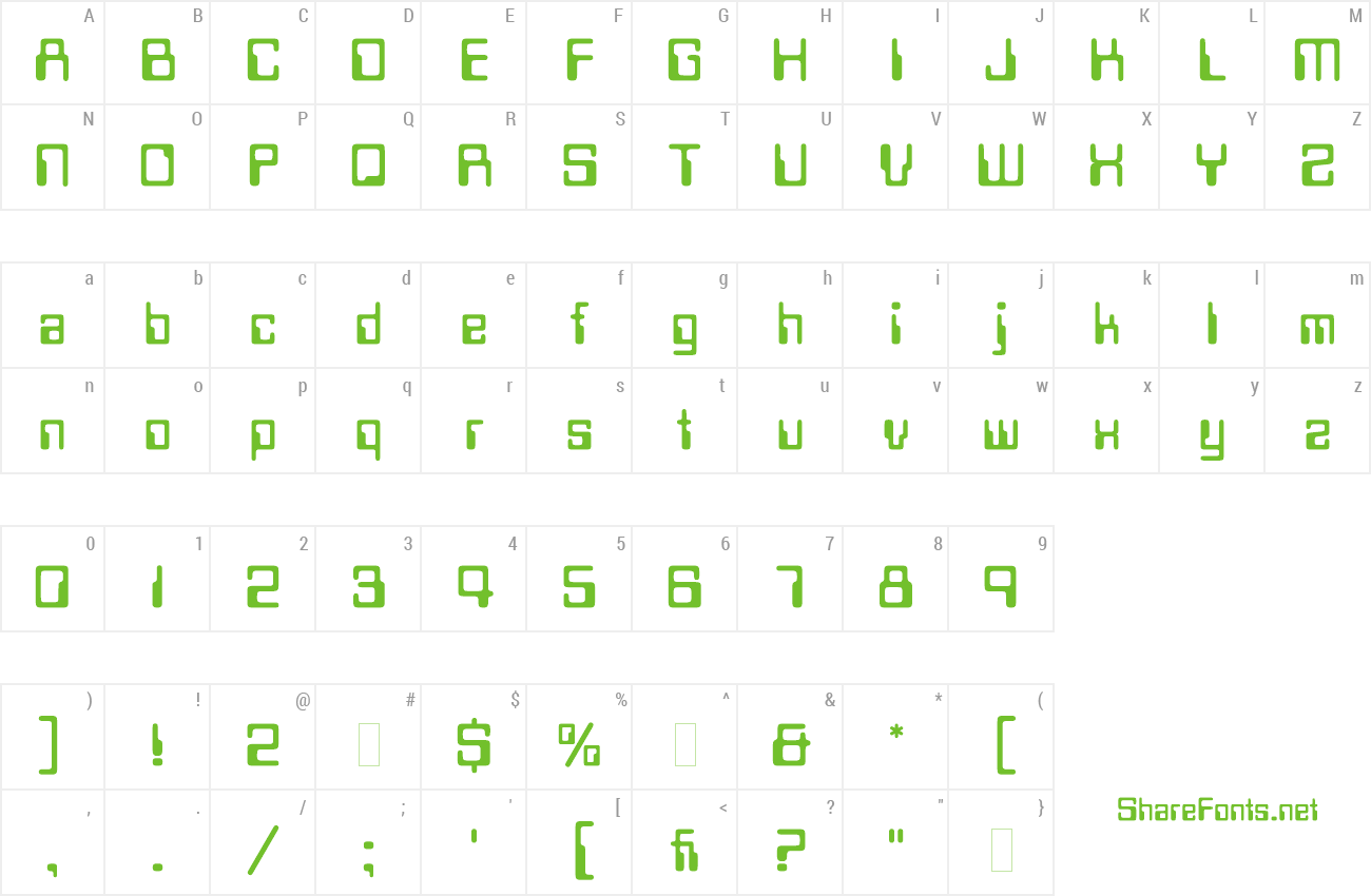 Font Data Seventy LET preview